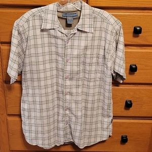 Mens button down short sleeve shirt